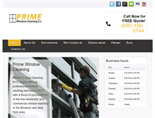 Tablet Screenshot of primewindowcleaning.com